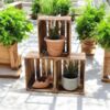 Holzkisten Weinkisten 3er Set geflammt 50x40x30cm Bild 3