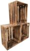 Holzkisten Weinkisten 3er Set geflammt 50x40x30cm Bild 2
