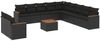 vidaXL 12-tlg. Garten-Sofagarnitur mit Kissen Schwarz Poly Rattan 3226132 Bild 2