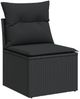vidaXL 12-tlg. Garten-Sofagarnitur mit Kissen Schwarz Poly Rattan 3226132 Bild 4