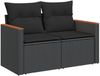 vidaXL 12-tlg. Garten-Sofagarnitur mit Kissen Schwarz Poly Rattan 3226132 Bild 5