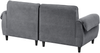 Beliani 'WETLAN' Sofa 3-Sitzer Stoff Dunkelgrau Bild 5