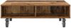 vidaXL Beistelltisch mit Rädern Altholz 90 x 50 x 30 cm Holzwerkstoff 891022 Bild 5