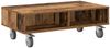 vidaXL Beistelltisch mit Rädern Altholz 90 x 50 x 30 cm Holzwerkstoff 891022 Bild 2