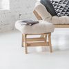 Marior HOME 'ALLEGRO' Pouffe, Buchenholz, Unbehandelt, Braun Bild 2