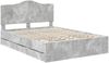vidaXL Bettrahmen mit Kopfteil Betongrau 140 x 190 cm Ingenieurs Holz 3413418 Bild 4