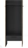 Garderobenschrank (B/H/T: 70x189x37 cm) in Basalt Melamin und Basalt Melamin Bild 2