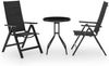 vidaXL 3-tlg. Bistro-Set Schwarz und Anthrazit 3070655 Bild 1