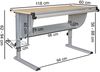 Schreibtisch Kinderschreibtisch MARWIN 120 x 60 cm Grau / Buche Bild 4