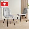Albatros Esszimmerstühle 4er Set BORA Grau- Komfortabler Polsterstuhl für Modernes und Stilvolles Design am Esstisch - Küchenstuhl oder Stuhl Esszimmer mit hoher Belastbarkeit bis 110kg Bild 2