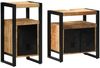 vidaXL Badezimmermöbel-Set 2 pcs Braun Massives rohes Mangoholz 3305602 Bild 2