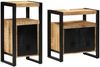 vidaXL Badezimmermöbel-Set 2 pcs Braun Massives rohes Mangoholz 3305602 Bild 3