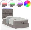 vidaXL Ottoman-Bett mit Matratze & LEDs Taupe 100x200 cm Stoff 3314069 Bild 5