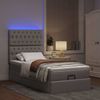 vidaXL Ottoman-Bett mit Matratze & LEDs Taupe 100x200 cm Stoff 3314069 Bild 3