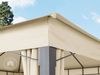 Gartenpavillon 3x4 m ALU PREMIUM ca. 220g/m² Dachplane wasserdicht Pavillon 4 Seitenteile Gartenzelt champagner ca. 9x9 cm Profil Bild 4