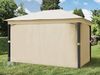 Gartenpavillon 3x4 m ALU PREMIUM ca. 220g/m² Dachplane wasserdicht Pavillon 4 Seitenteile Gartenzelt champagner ca. 9x9 cm Profil Bild 3