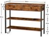 Konsolentisch Flurtisch Schublade Ablagefächern Metallgestell 100x24x80 Bild 3