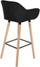 2er Set Barhocker MIRID - Samt Schwarz 55x46x99 cm | Barstuhl Mit Lehne Tresenhocker Tresenstuhl Kneipenhocker Kneipenstuhl Bild 4