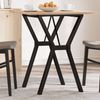 vidaXL Esstisch Y-Gestell 60x60x75 cm Massivholz Kiefer und Stahl 3282714 Bild 1