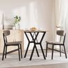 vidaXL Esstisch Y-Gestell 60x60x75 cm Massivholz Kiefer und Stahl 3282714 Bild 3