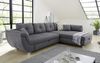 Ecksofa groß mit Rutschen-Armlehne Schlaffunktion Bettkasten Couch in Grau Bild 2