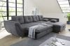 Ecksofa groß mit Rutschen-Armlehne Schlaffunktion Bettkasten Couch in Grau Bild 4
