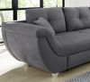 Ecksofa groß mit Rutschen-Armlehne Schlaffunktion Bettkasten Couch in Grau Bild 5