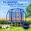 Monzana Trampolin Gartentrampolin, Komplettset inkl. Sicherheitsnetz Innen Leiter Randabdeckung, Schwarz, Ø 244cm Bild 2