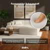 skølm 'Freki' Cloud Sofa 2 Sitzer mit Hocker, Vollschaumcouch mit Federkern und Vakuum-Kompression, kein Aufbau erforderlich, mit 2 Kissen, Cord beige Bild 5