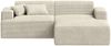 skølm 'Freki' Cloud Sofa 2 Sitzer mit Hocker, Vollschaumcouch mit Federkern und Vakuum-Kompression, kein Aufbau erforderlich, mit 2 Kissen, Cord beige Bild 2