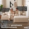 skølm 'Freki' Cloud Sofa 2 Sitzer mit Hocker, Vollschaumcouch mit Federkern und Vakuum-Kompression, kein Aufbau erforderlich, mit 2 Kissen, Cord beige Bild 4