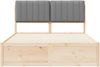 vidaXL Bettgestell mit gepolstertem Kopfteil Hellgrau 135 x 190 cm 3398239 Bild 5