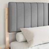 vidaXL Bettgestell mit gepolstertem Kopfteil Hellgrau 135 x 190 cm 3398239 Bild 3