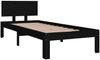 Massivholzbett Schwarz 75x190 cm 2FT6 Small Single [810459] Bild 3