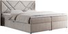 Boxspringbett, Polsterbett mit Multipocket-Matratzen und Topper, dekorativem Kopfteil, zwei Bettkästen - NEOMI - 120 x 200 cm - Beige Stoff - H4 Bild 3