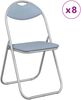 vidaXL Klappstuhl 8 pcs Grau 48 x 43,5 x 81 cm Kunstleder 42029065 Bild 3