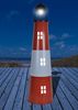 Großer Leuchtturm aus Metall mit Solarfunktion H:120 cm, Gartendekoration Bild 2
