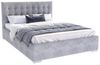 FDM Polsterbett Bettrahmen Bettgestell 90x200, 120x200, 140x200, 160x200, 180x200cm (MADE IN EU - mit hochwertigem Velours Bezug, Bettrahmen, Bett, Optional mit Matratze bestellbar, mit großen gepolsterten Kopfteil, mit Bettkasten zum aufklappen), Meta... Bild 4