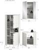 Badezimmer-Set >Vira< (3-teilig) in weiß / weiß hochglanz - 135x190x34cm (BxHxT) Bild 5