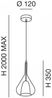 Fabas Luce 3481-40-244 Pendelleuchte Lila 1-flammig azurblau Bild 3