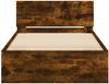 vidaXL Bettgestell mit Kopfteil Räuchereiche 100x200 cm Holzwerkstoff 838621 Bild 5
