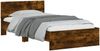 vidaXL Bettgestell mit Kopfteil Räuchereiche 100x200 cm Holzwerkstoff 838621 Bild 4