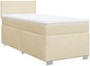 vidaXL Boxspringbett mit Matratze Creme 90x190 cm Stoff 3288041 Bild 3