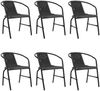 vidaXL Gartenstühle 6 Stk. Rattan-Optik Kunststoff und Stahl 110 kg 3107704 Bild 1
