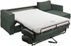 Vente-unique - LORETO Sofa SamtStoff Grün - B 223 cm152 cm x H 90 cm x L 278 cm Bild 4