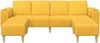 vidaXL Stoffsofa mit Kissen, Cord helles gelb Bild 4