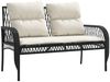 vidaXL 4-tlg. Garten-Sofagarnitur mit Kissen Schwarz Poly Rattan 368726 Bild 4