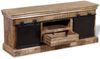 TV-Schrank, TV-Lowboard mit 2 Schiebetüren Massivholz Mango 110x30x45 cm Bild 5