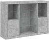 vidaXL Sideboards mit LED-Leuchten 3 Stk. Betongrau Holzwerkstoff 3209131 Bild 5