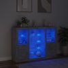 vidaXL Sideboards mit LED-Leuchten 3 Stk. Betongrau Holzwerkstoff 3209131 Bild 3